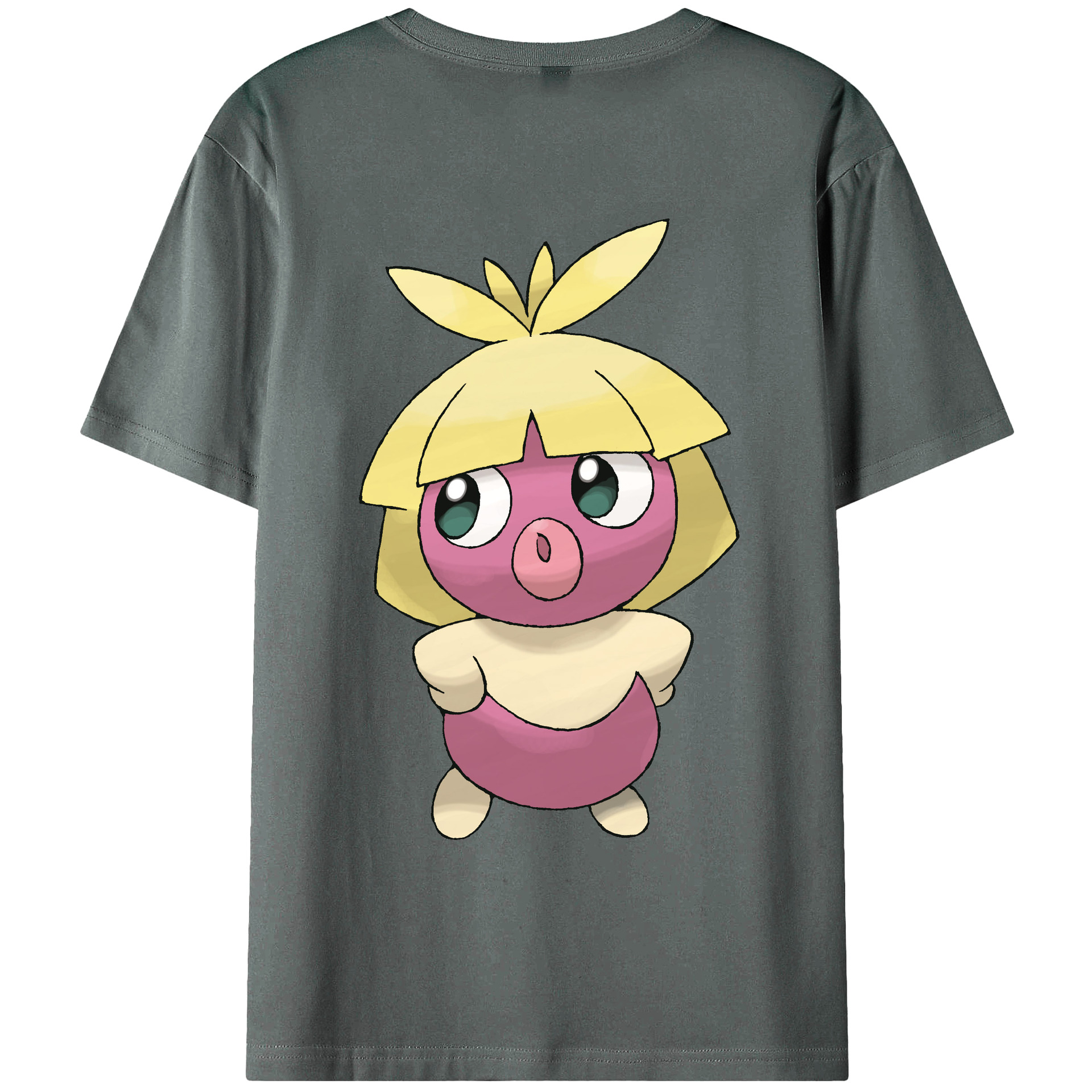 （画像用） ポケットモンスター Pokémon 綿100％ メンズ半袖Tシャツ（バックプリント） 通気性